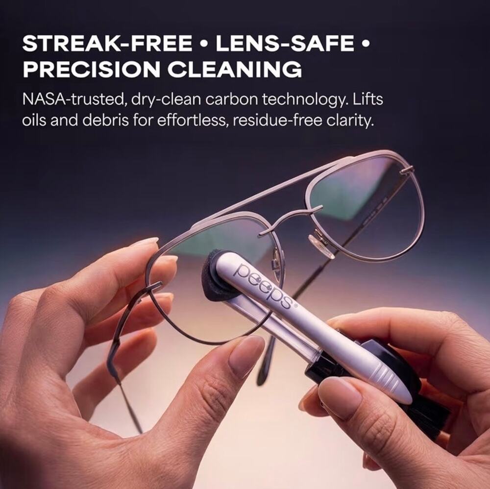 Peeps Premium Carbon Lens Cleaner CarbonKlean Eyeglass NASA Tech New In Box